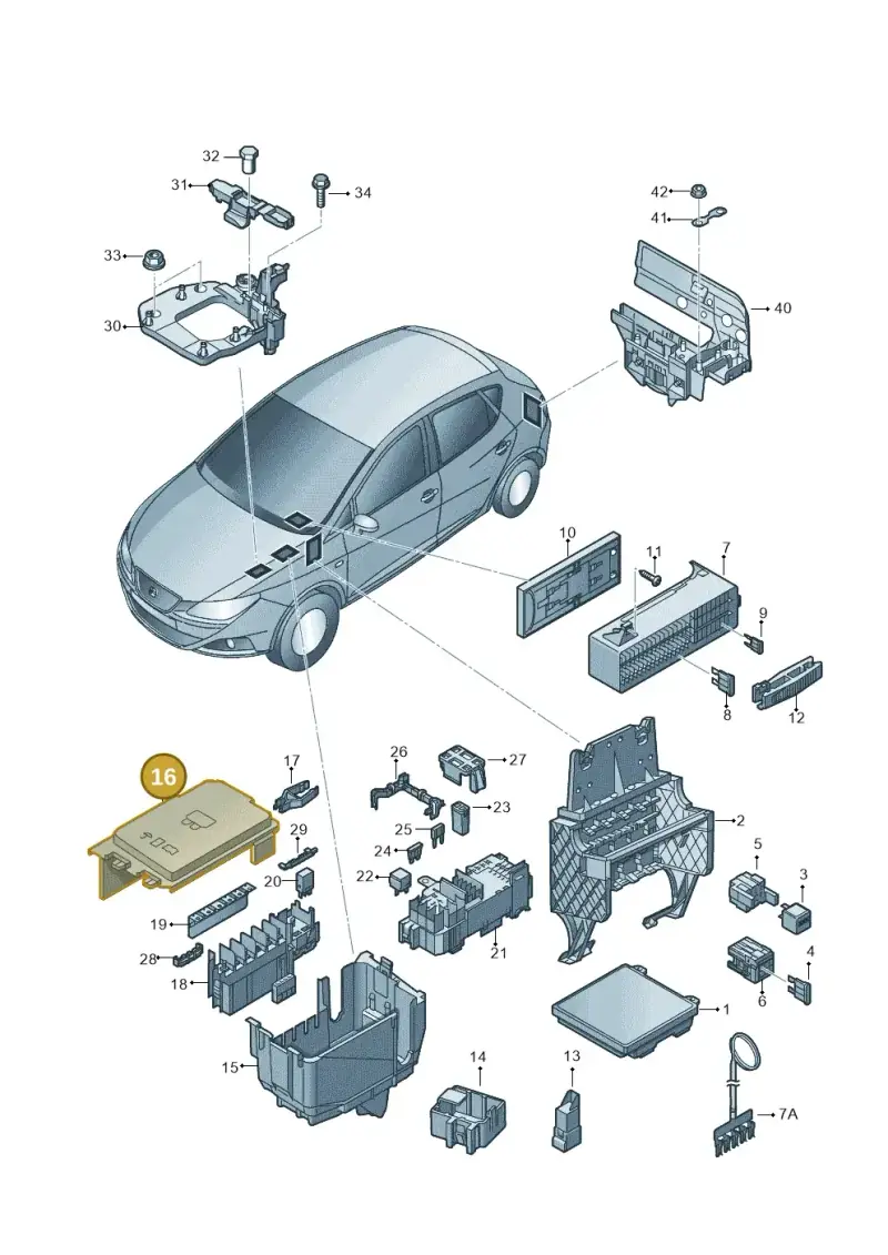 6C0937574A — SEAT Ibiza Stylance (2015-) diagram 879937000, position 16