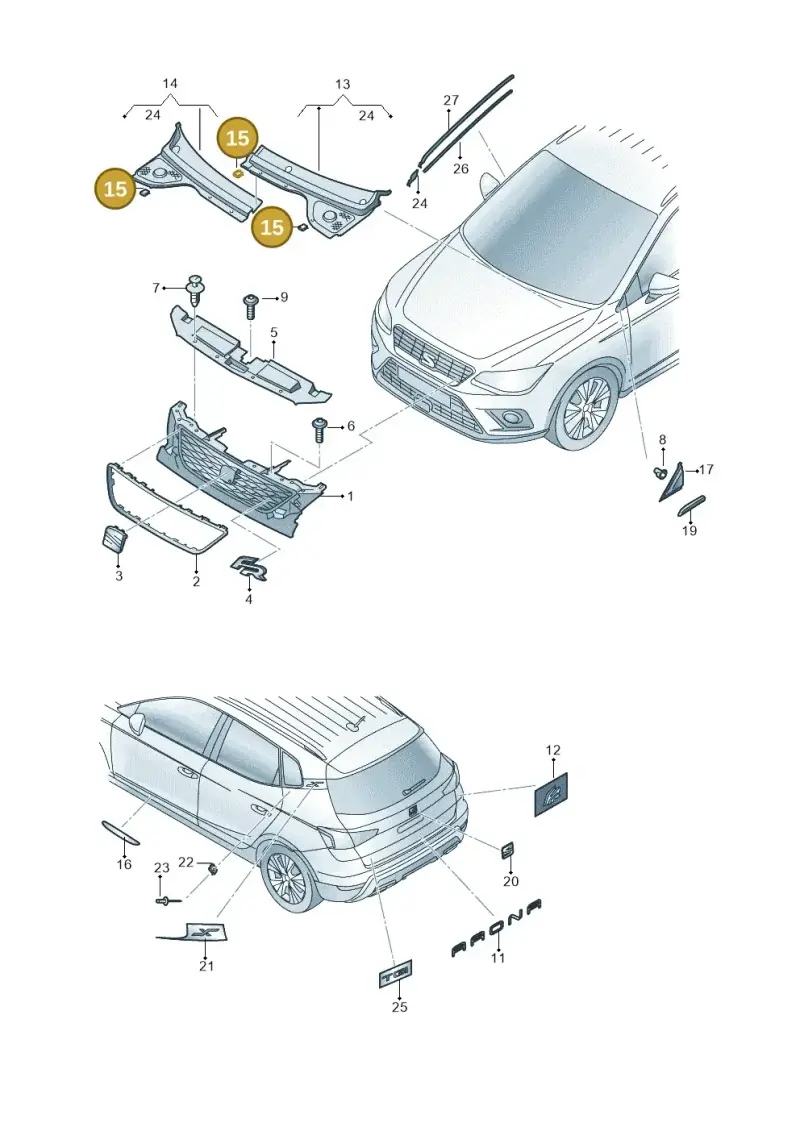 6F0819145 — SEAT Arona FR (2017-) diagram 471853000, position 15