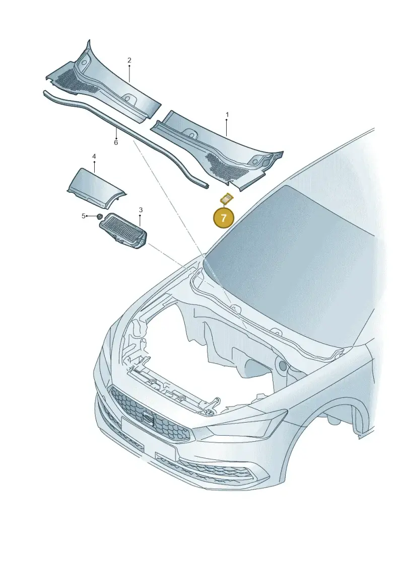 6F0819145 — SEAT Arona FR (2017-) diagram 893853010, position 7