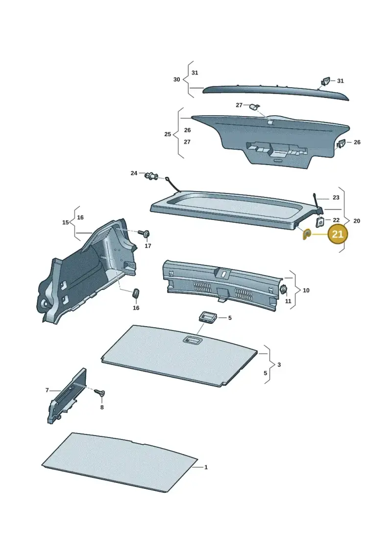 6J0867575B — SEAT EBoost CUPRA (2021-) diagram 10a867080, position 21