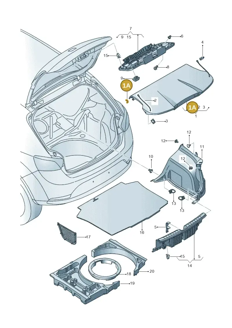 6J0867575B — SEAT Ibiza Stylance (2015-) diagram 639867800, position 1A