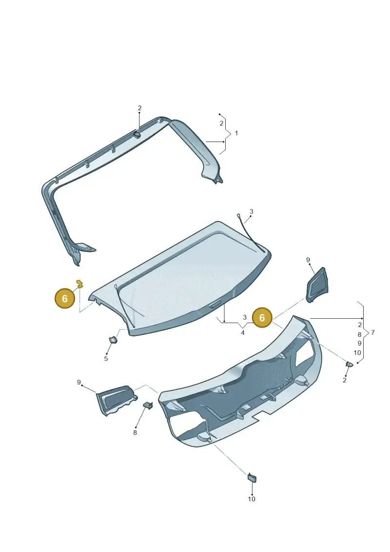 6J0867575B — SEAT Leon ST Stylance (2016-2020) diagram 754867900, position 6