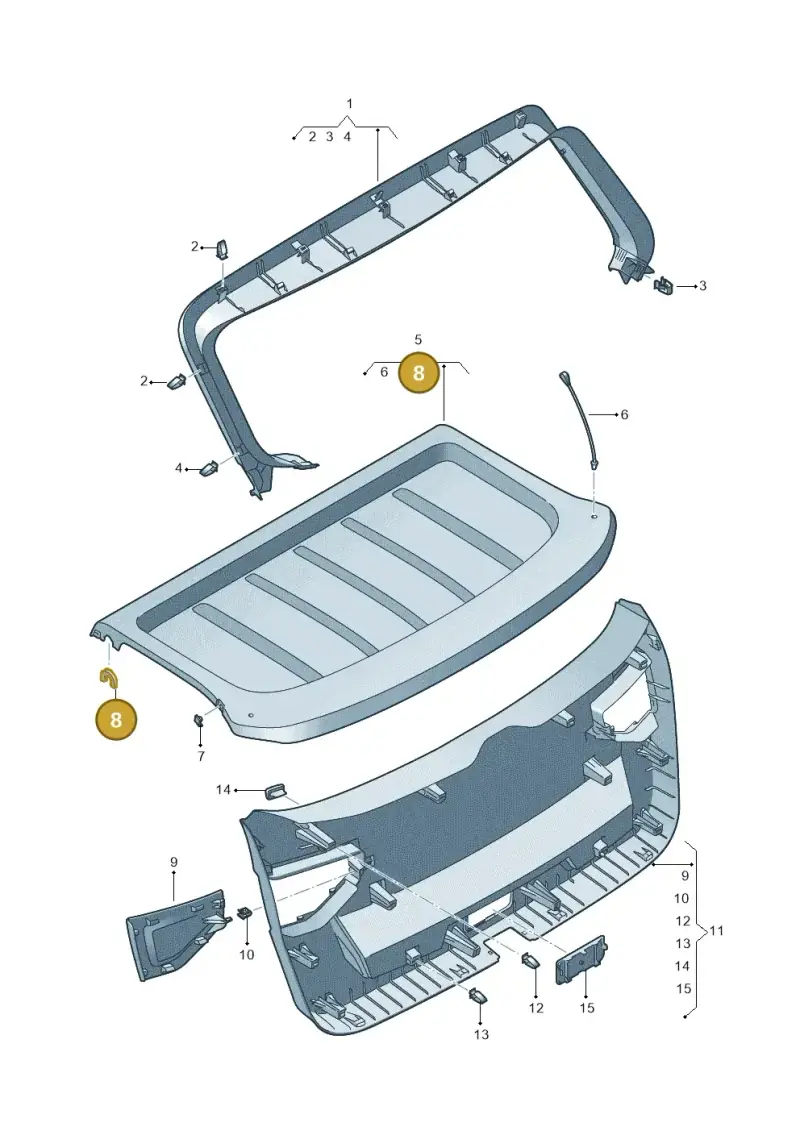 6J0867575B — SEAT Ateca Style (2016-) diagram 893867900, position 8