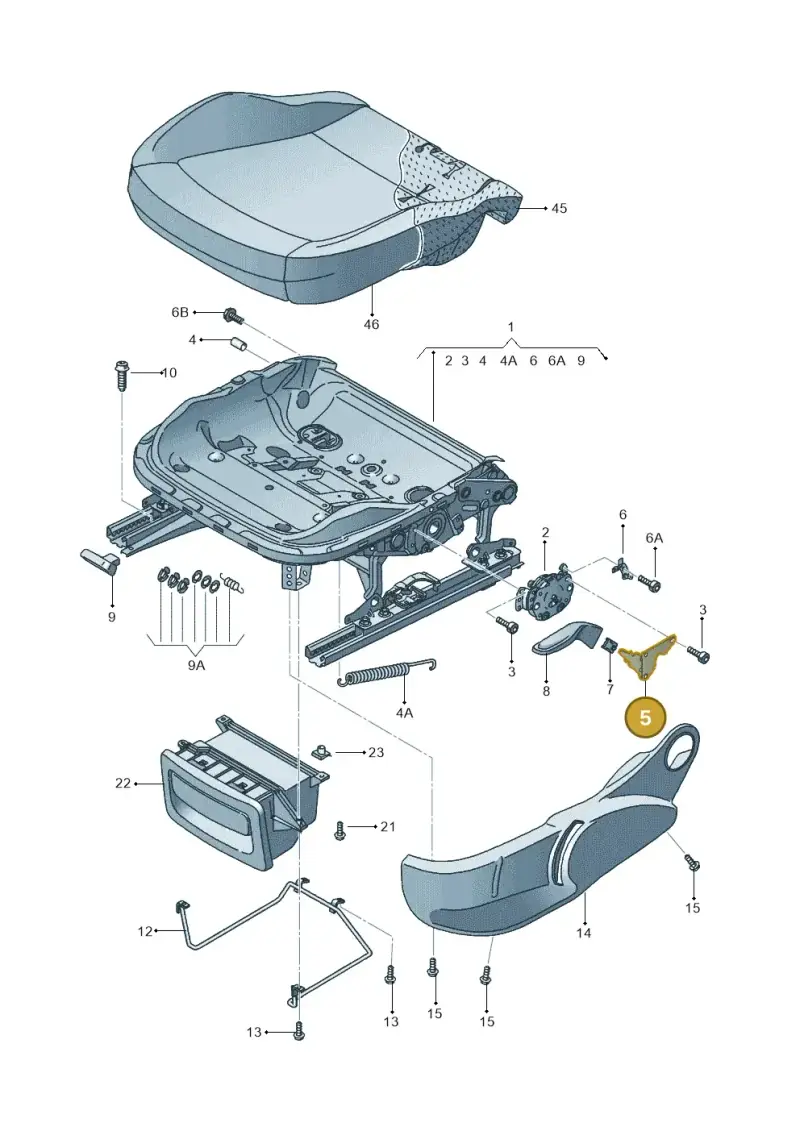 6J0881091C — SEAT Ibiza Stylance (2015-) diagram 639881000, position 5