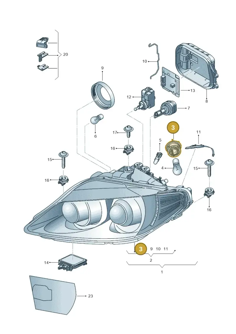 6J0941156A — SEAT Exeo ST Reference (2008-2011) diagram 664941100, position 3