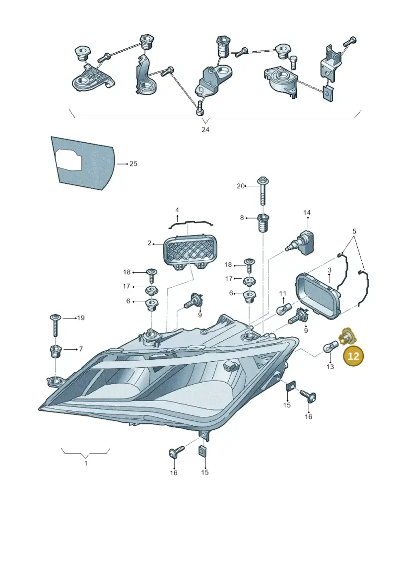 6J0941156A — SEAT Leon ST Stylance (2012-2016) diagram 754941000, position 12