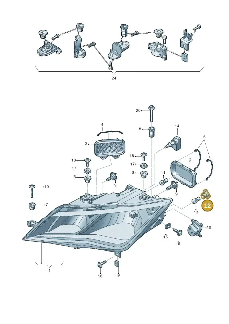 6J0941156A — SEAT Leon ST Stylance (2016-2020) diagram 830941000, position 12