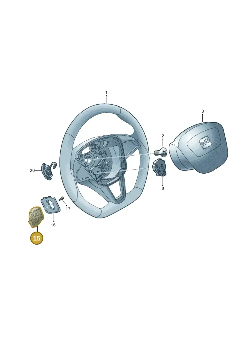 6J0959441A — SEAT Ibiza (2012-) diagram 639419200, position 15