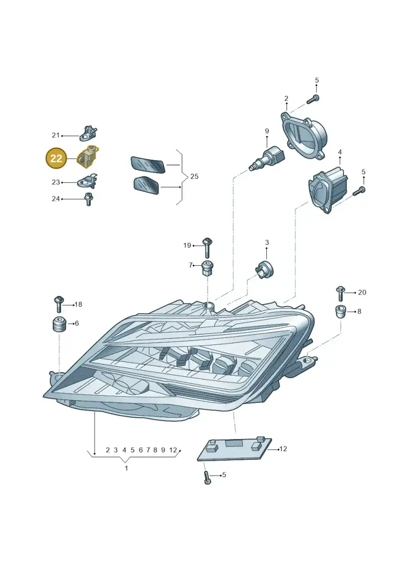 6JA998225A — SEAT Toledo (2015-2019) diagram 742941100, position 22