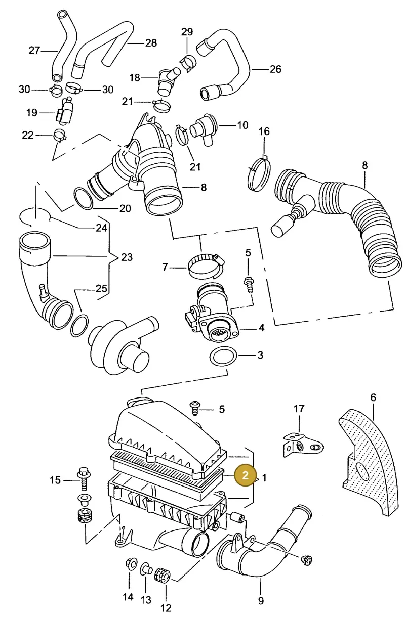 6K0129620B — SEAT CORDOBA/VARIO (1999-2002) diagram 238129150, position 2