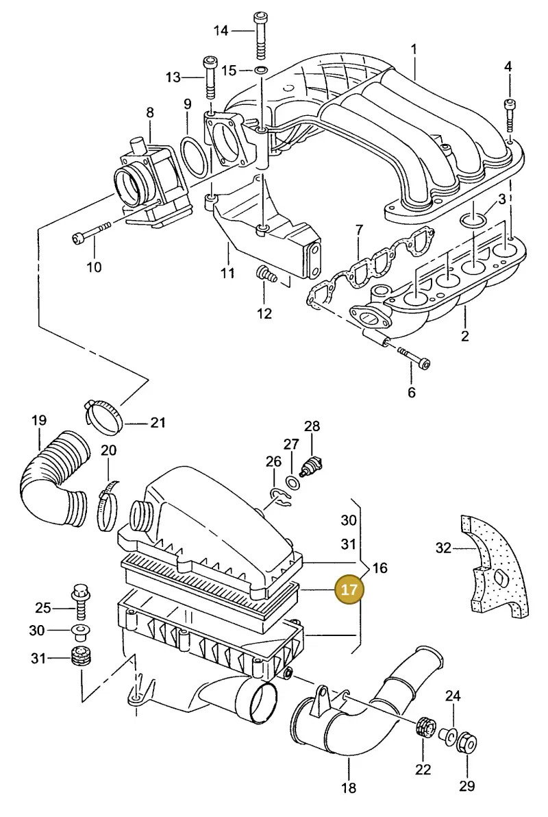 6K0129620B — SEAT CORDOBA/VARIO (1999-2002) diagram 238129260, position 17