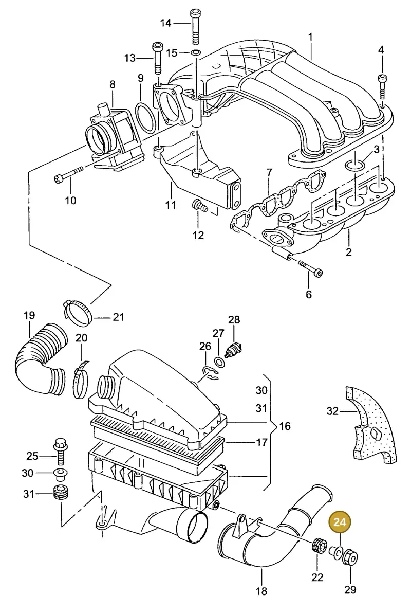 6K0129734 — SEAT CORDOBA/VARIO (1999-2002) diagram 238129260, position 24