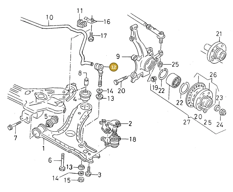 6K0411315 — SEAT TOLEDO        SEAT MOD.97>99 (1996-1999) diagram 130407100, position 12