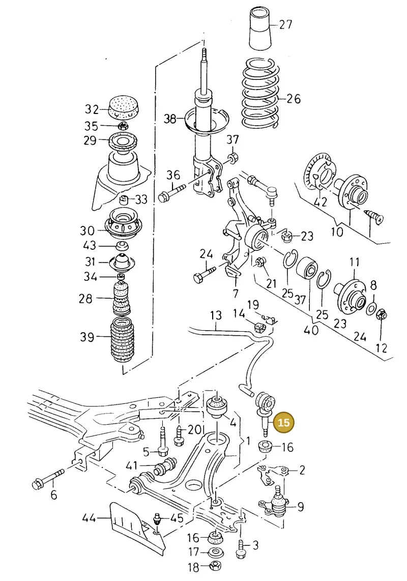 6K0411315 — SEAT CORDOBA/VARIO (1999-2002) diagram 138407100, position 15