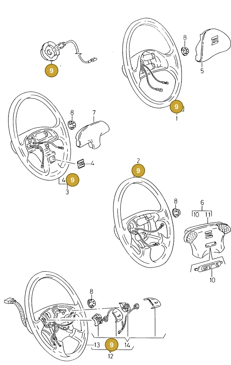 6K0419660B — SEAT CORDOBA/VARIO (1999-2002) diagram 138419200, position 9