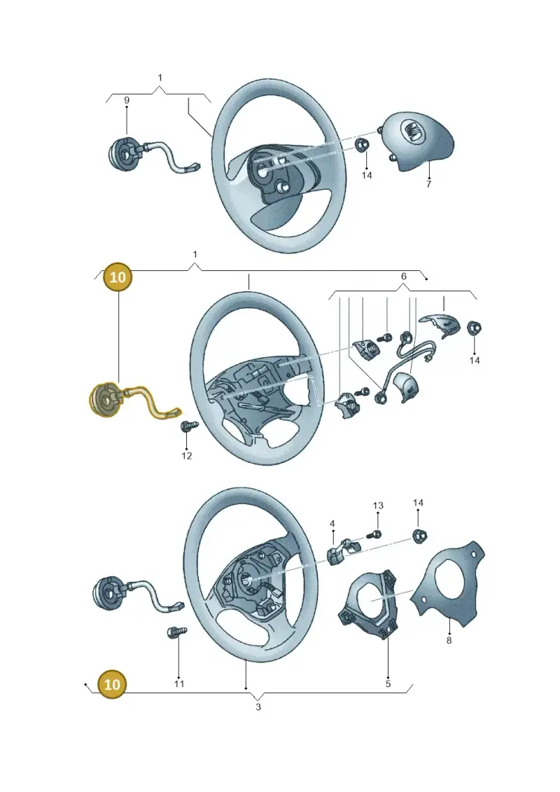 6K0419660B — SEAT AROSA (1997-2003) diagram 232419200, position 10