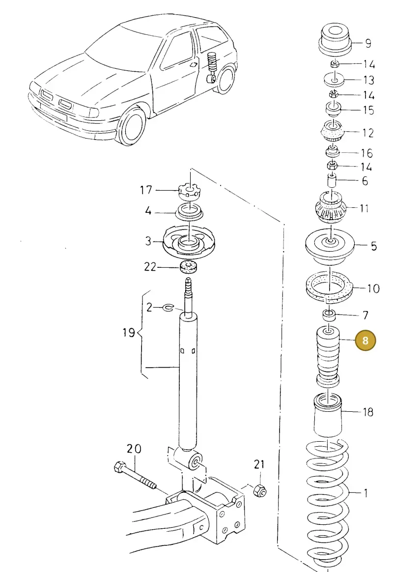 6K0512131A — SEAT CORDOBA/VARIO (1999-2002) diagram 138511100, position 8