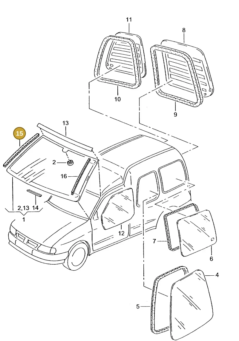 6K0845349C — SEAT INCA (SEAT-VAN) (1995-2003) diagram 173845000, position 15