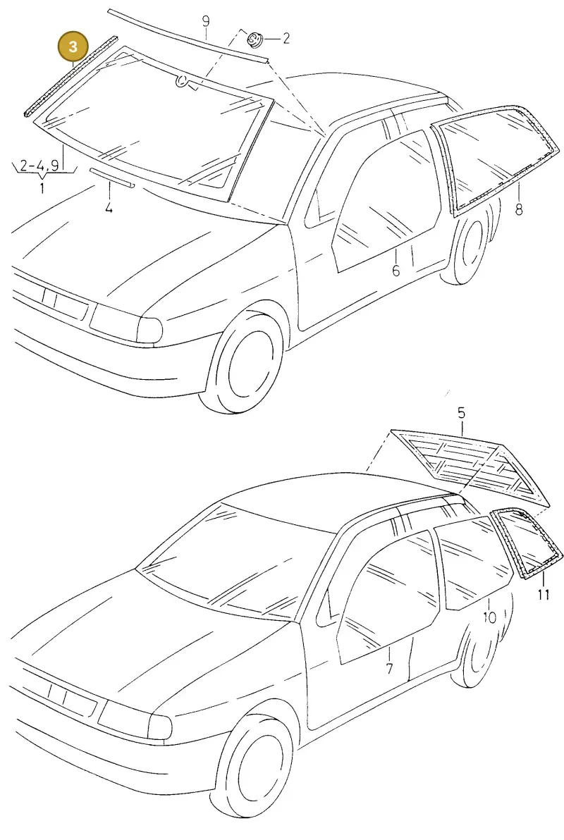 6K0845349C — SEAT IBIZA/CORDOBA/VARIO (1996-1999) diagram 242845000, position 3