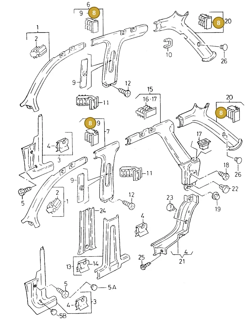 6K0867838 — SEAT IBIZA (1999-2002) diagram 138867650, position 8
