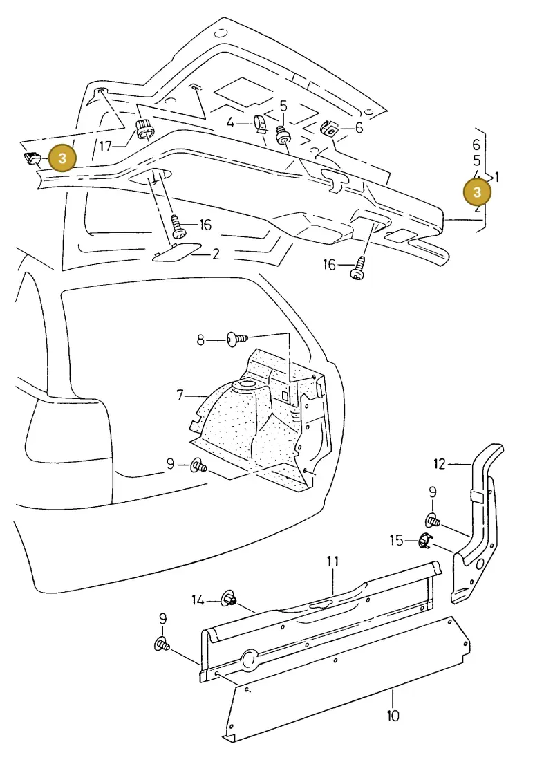 6K0867838 — SEAT IBIZA (1999-2002) diagram 238867800, position 3