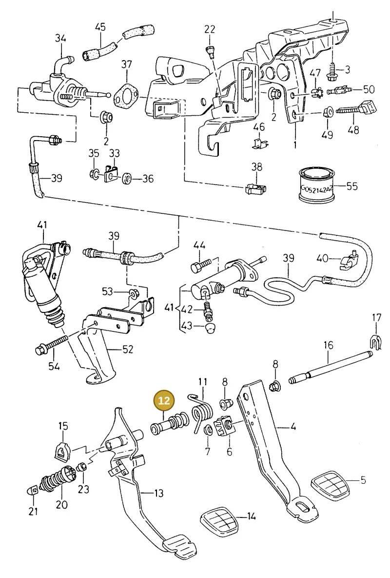 6K1419599A — SEAT 6K0 platform diagram 242721250, position 12