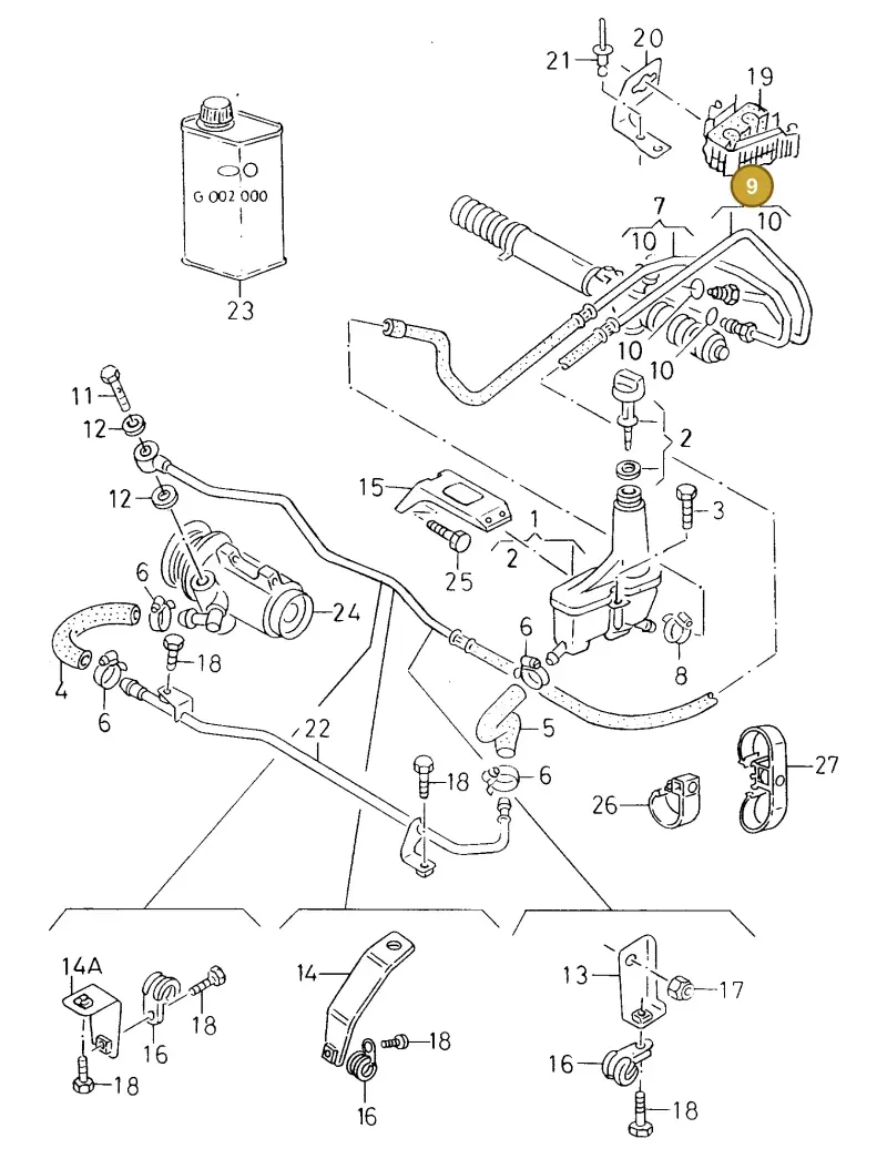 6K1422893AL — SEAT CORDOBA/VARIO (1999-2002) diagram 138422450, position 9