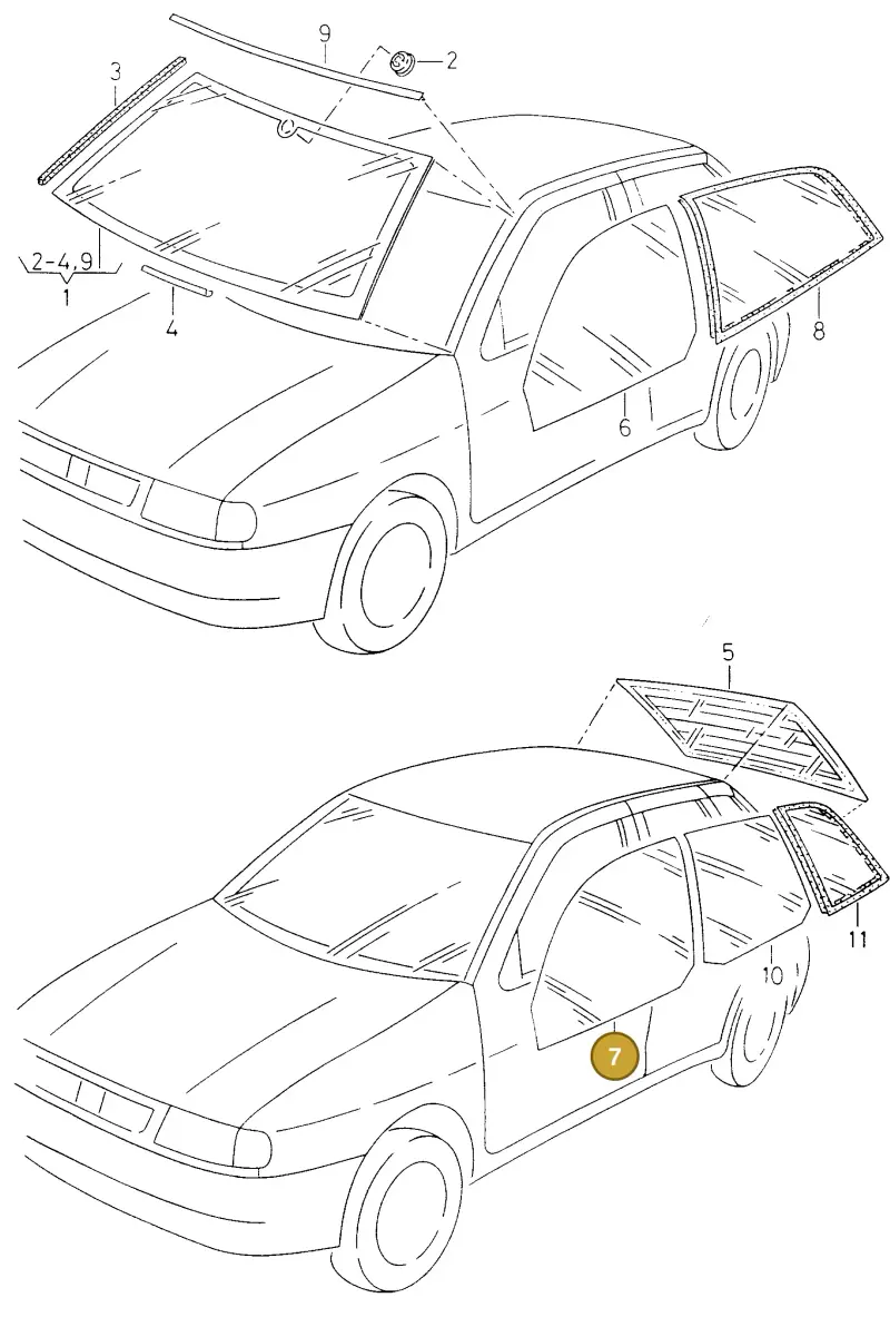 6K4845201C — SEAT CORDOBA/VARIO (1999-2002) diagram 242845000, position 7
