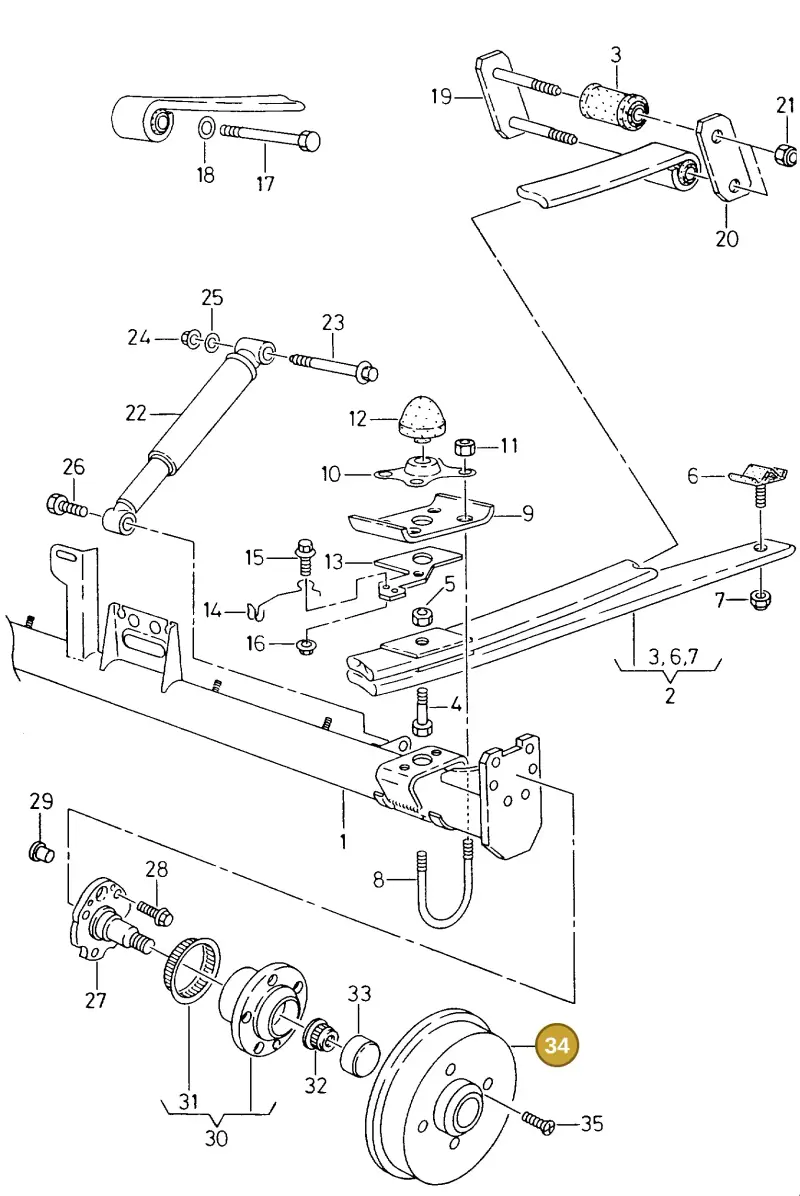 6K9609617 — SEAT 6K0 platform diagram 173500210, position 34