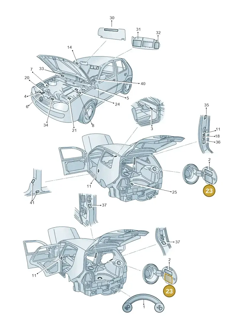 6L0010311G — SEAT Ibiza Reference (2011-2012) diagram 203010000, position 23