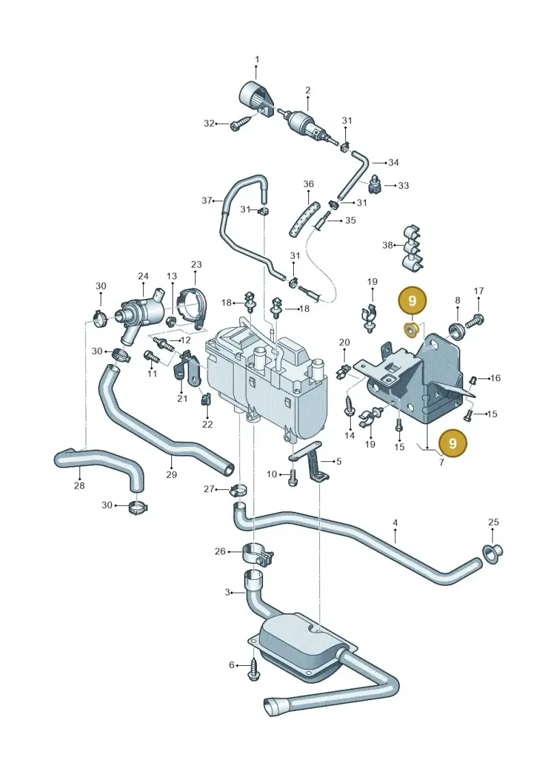 6N0129734 — SEAT Alhambra (2006-2010) diagram 406819210, position 9