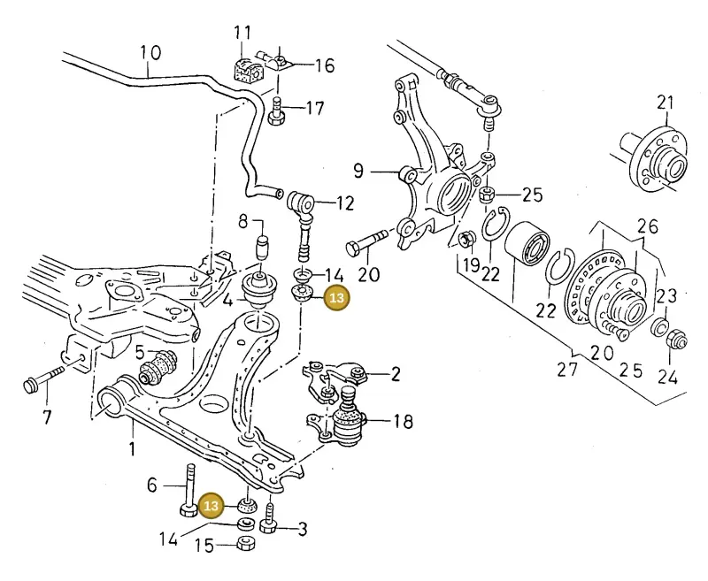 6N0411329 — SEAT TOLEDO        SEAT MOD.97>99 (1996-1999) diagram 130407100, position 13