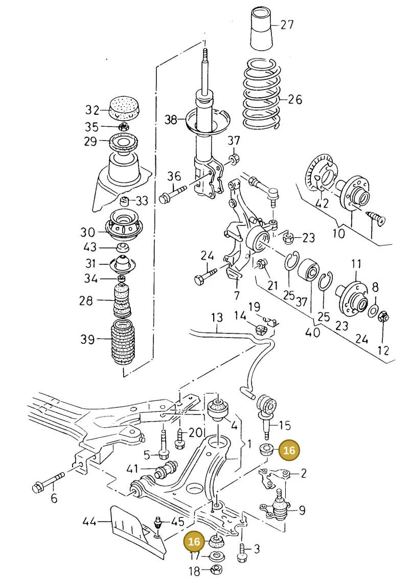 6N0411329 — SEAT CORDOBA/VARIO (1999-2002) diagram 138407100, position 16