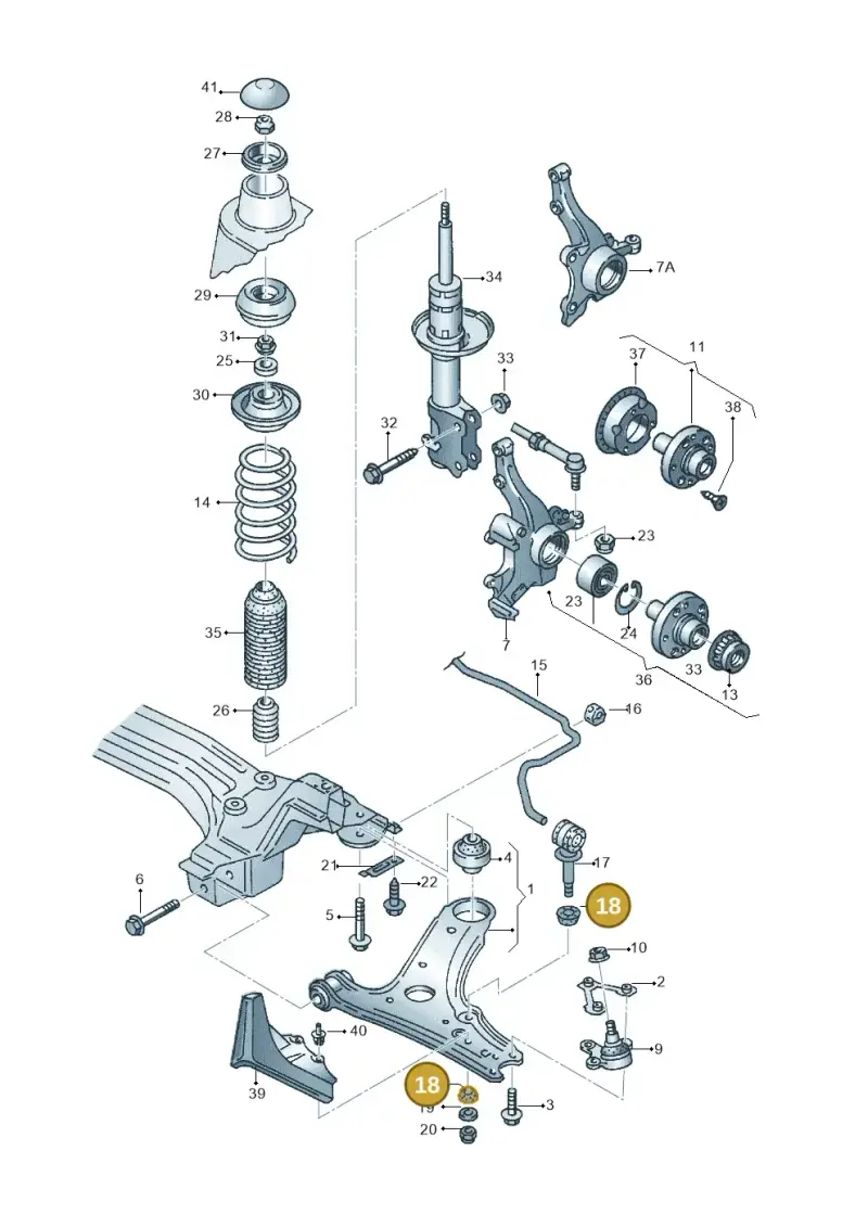 6N0411329 — SEAT AROSA (2003-2004) diagram 158407100, position 18