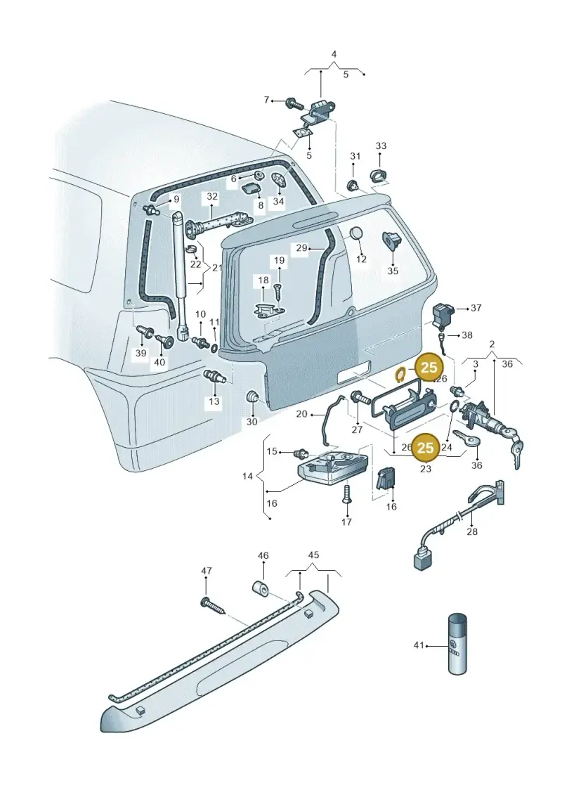 6N0827628 — SEAT AROSA (1997-2003) diagram 231827200, position 25