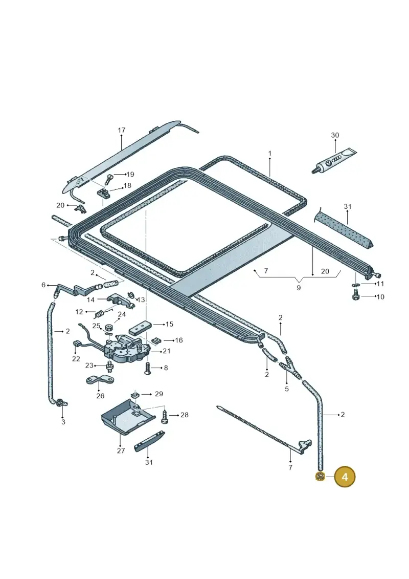 6N0877236 — SEAT Alhambra (2006-2010) diagram 117877300, position 4