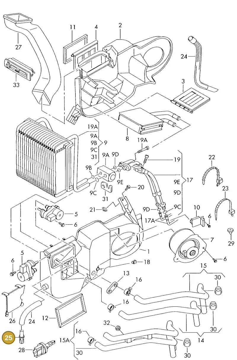 6N0877236 — SEAT ALHAMBRA (1996-2000) diagram 192820430, position 25