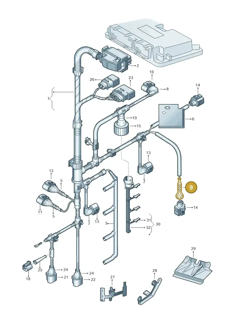 6N0906102A — SEAT Alhambra (2006-2010) diagram 245971110, position 9