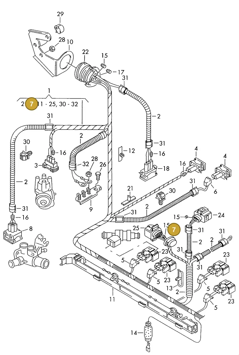 6N0906738 — SEAT IBIZA/CORDOBA/VARIO (1996-1999) diagram 166971000, position 7
