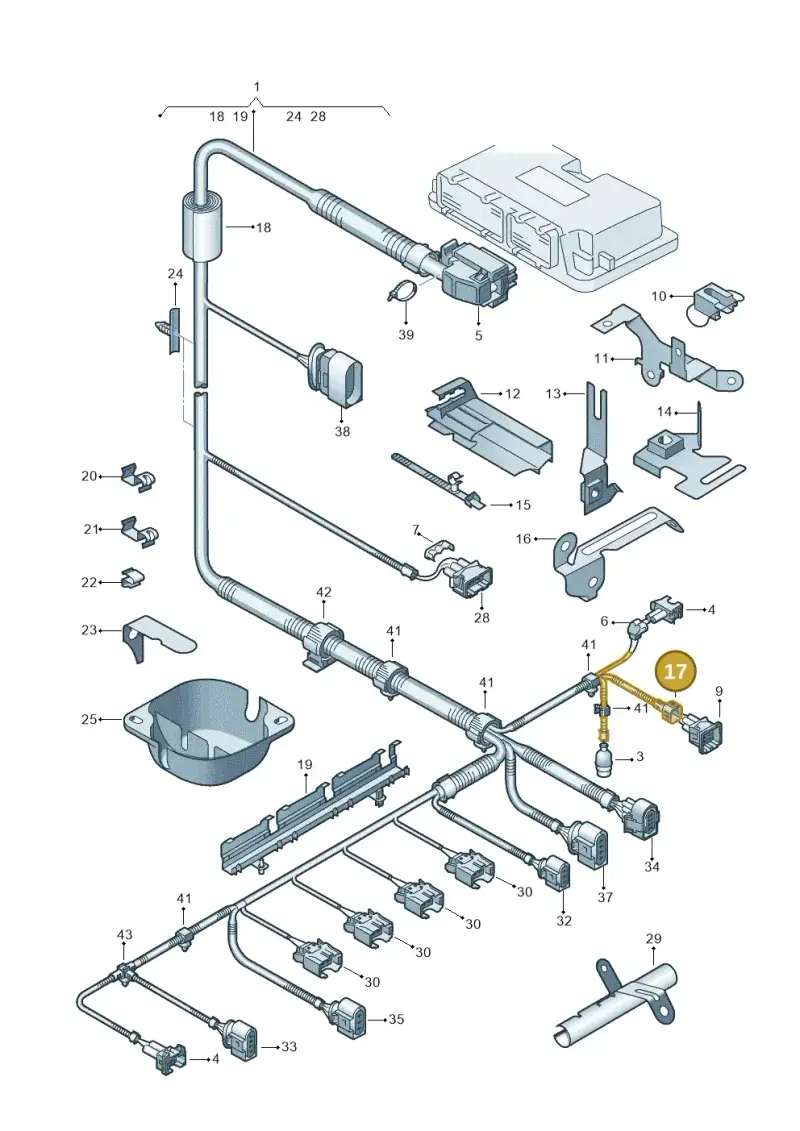 6N0906738 — SEAT TOLEDO/LEON/LEON-4 (2001-2006) diagram 203971120, position 17