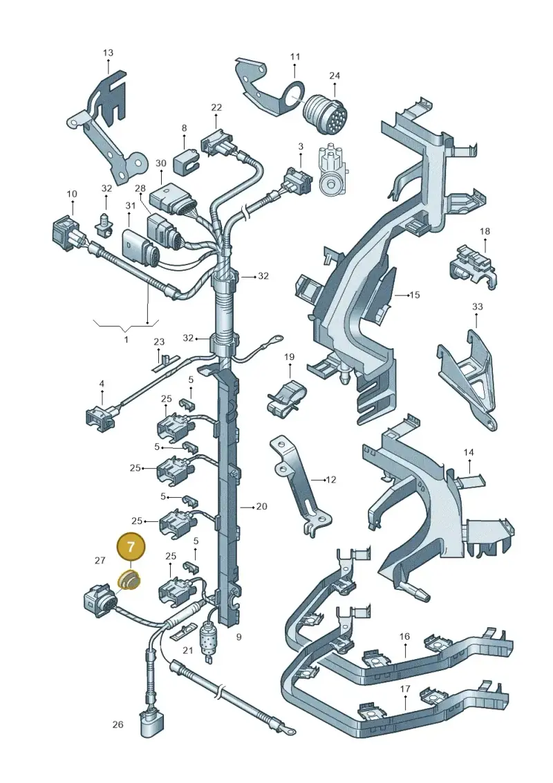 6N0906738 — SEAT AROSA (2003-2004) diagram 231971050, position 7