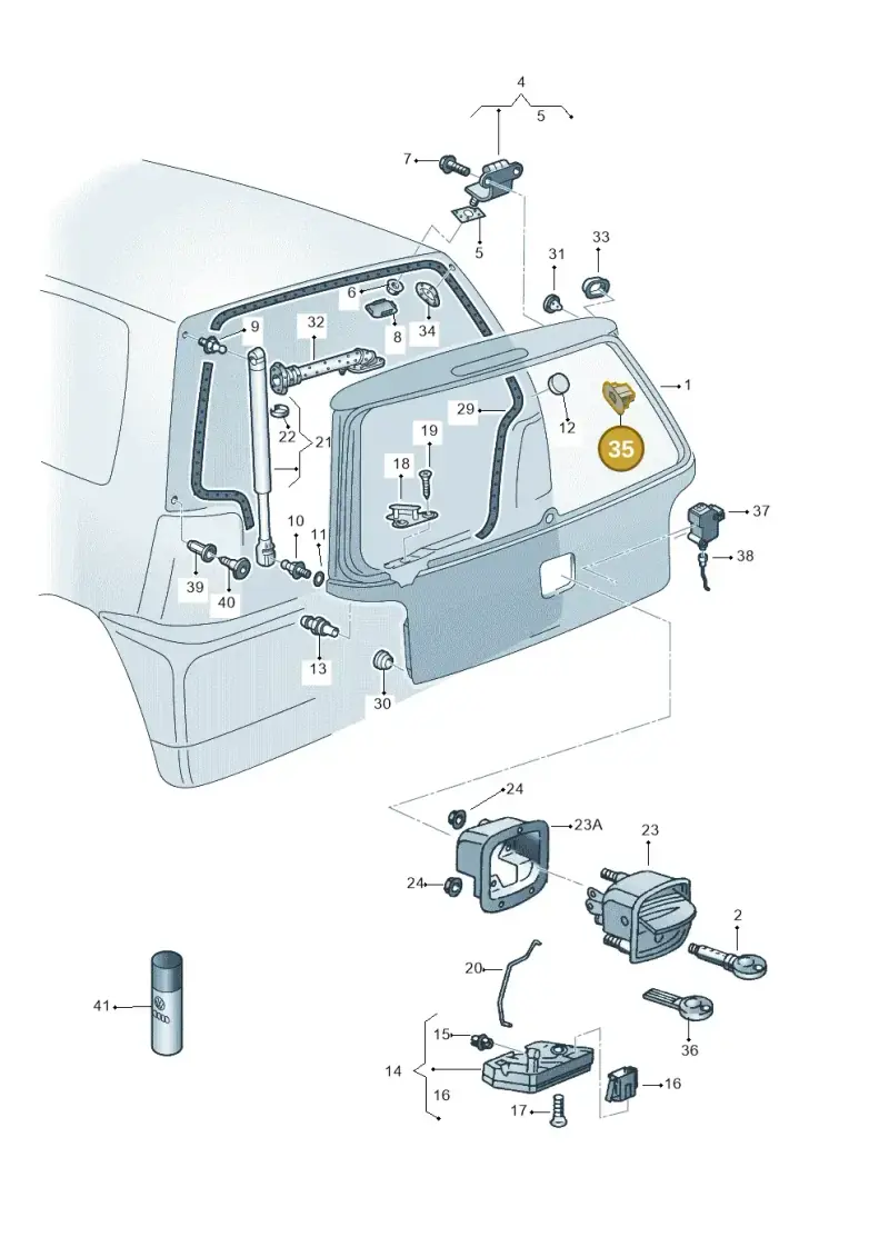 6N0971701 — SEAT AROSA (2003-2004) diagram 232827300, position 35