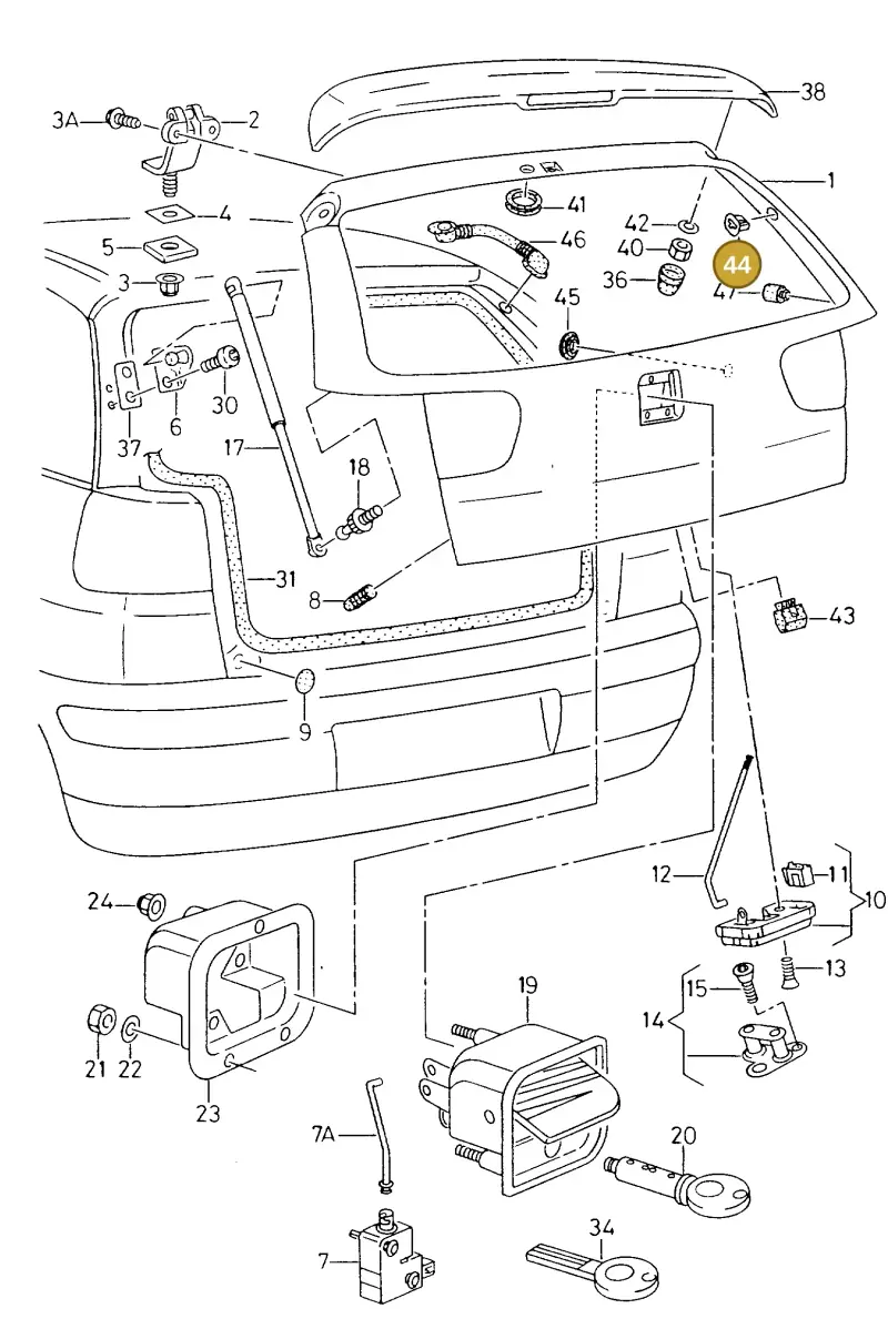 6N0971701 — SEAT IBIZA (1999-2002) diagram 238827200, position 44