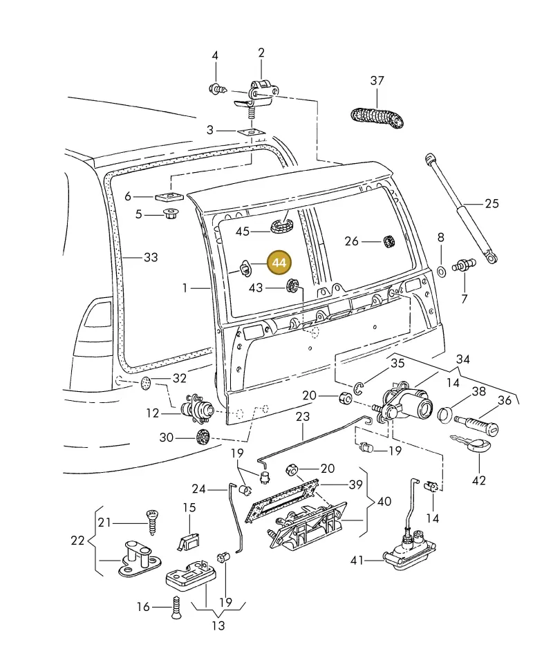 6N0971701 — SEAT CORDOBA/VARIO (1999-2002) diagram 242827400, position 44