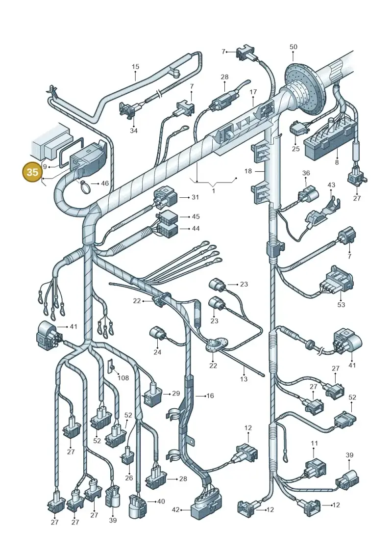 6N0973047 — SEAT ALHAMBRA/4MOTION (2002-2005) diagram 162971760, position 35