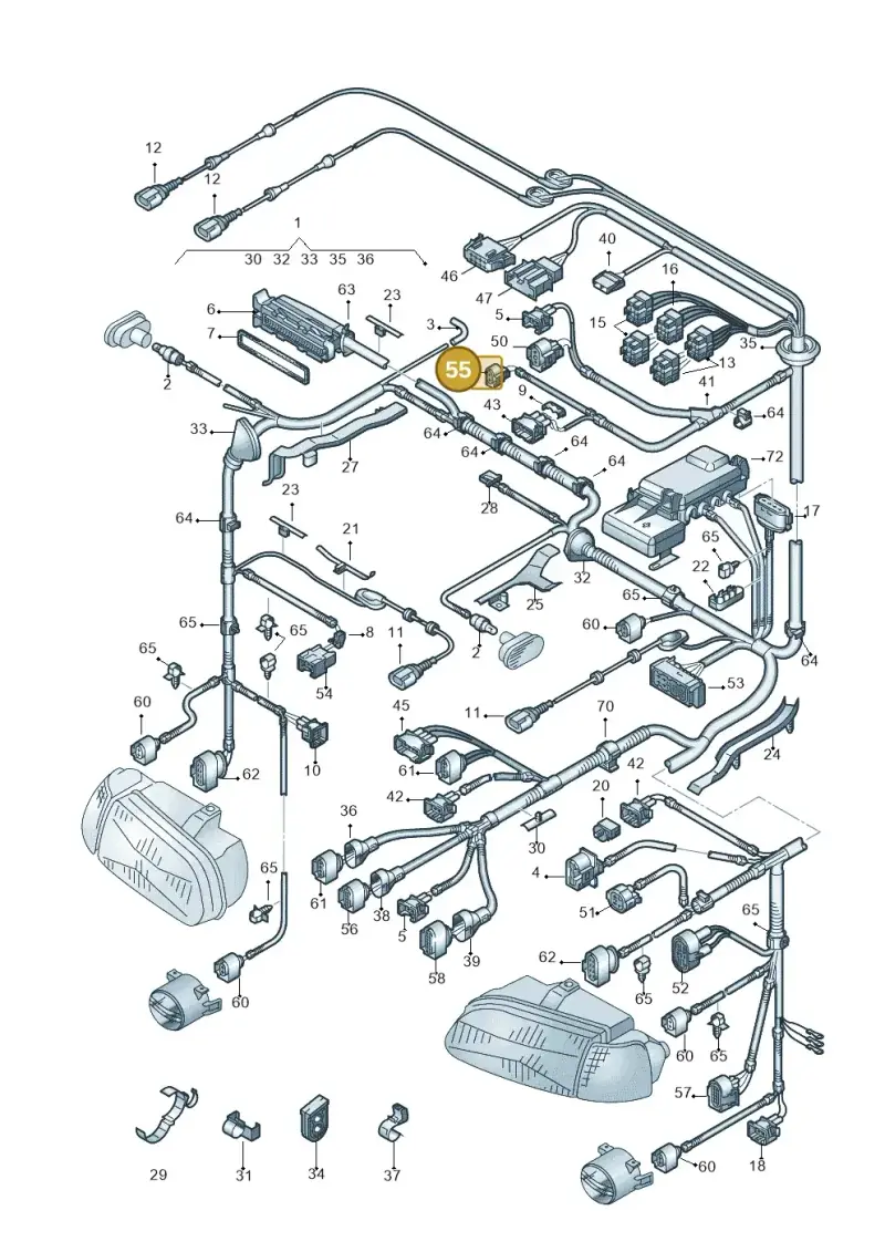 6N0973702 — SEAT AROSA (2003-2004) diagram 231971150, position 55