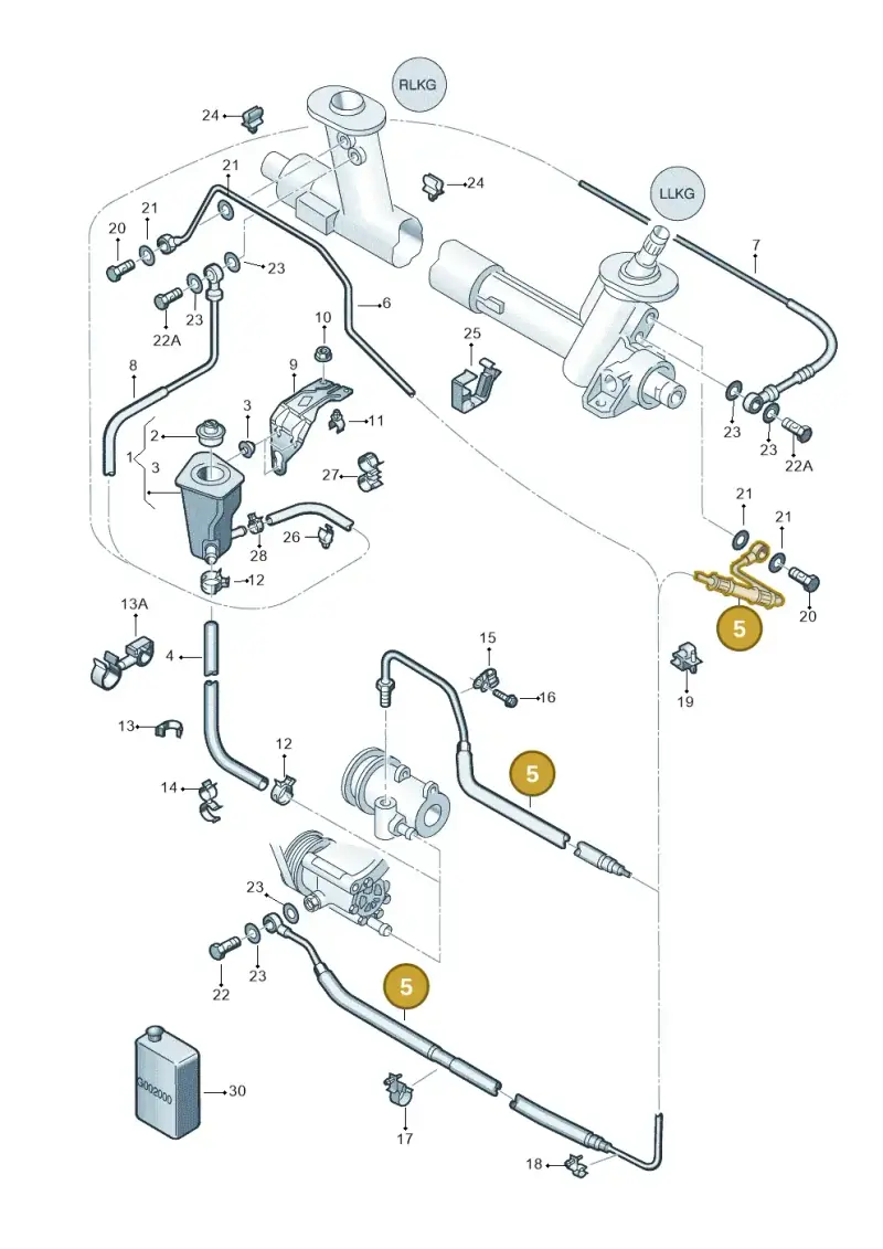 6N1422893J — SEAT AROSA (2003-2004) diagram 232422550, position 5