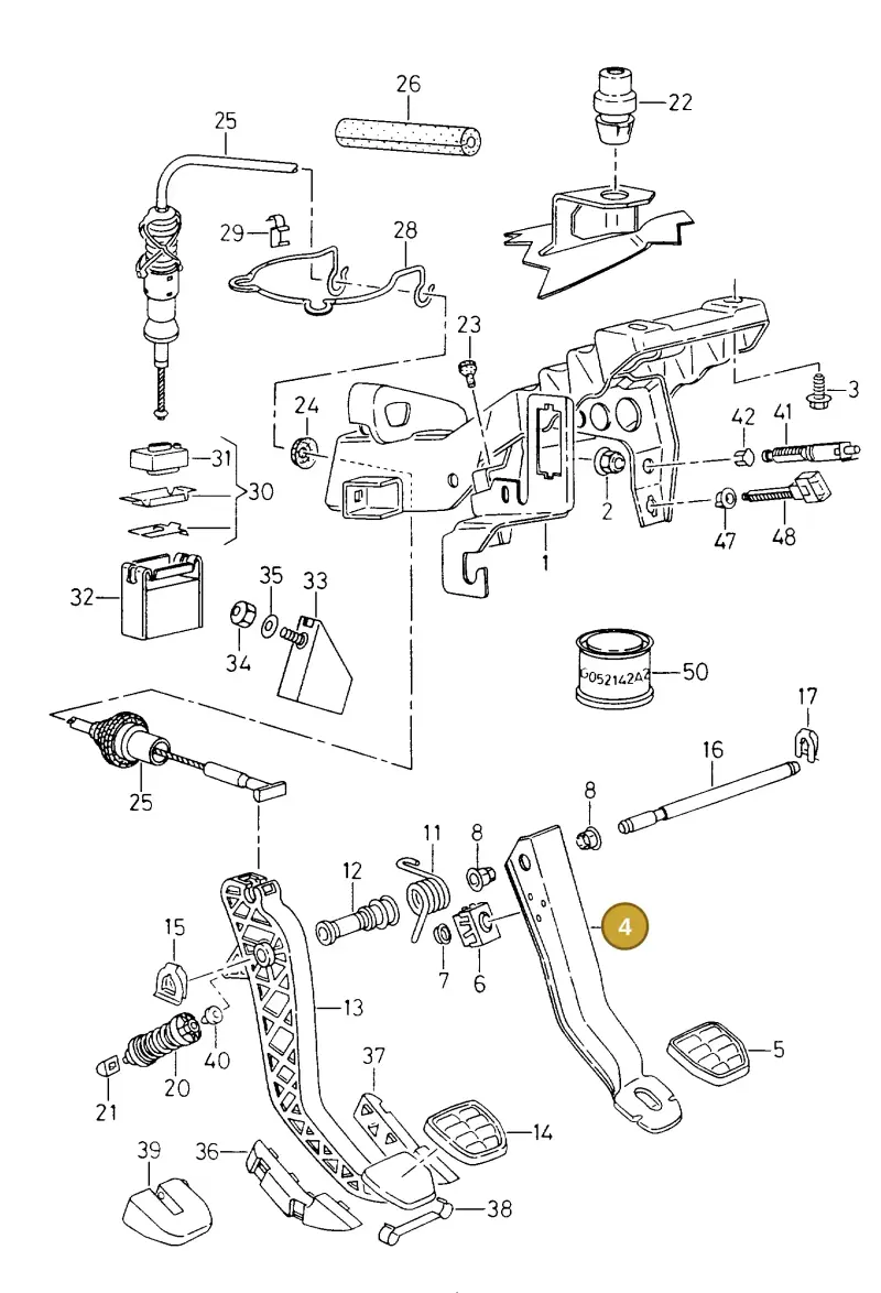 6N1721141A — SEAT CORDOBA/VARIO (1999-2002) diagram 242721200, position 4