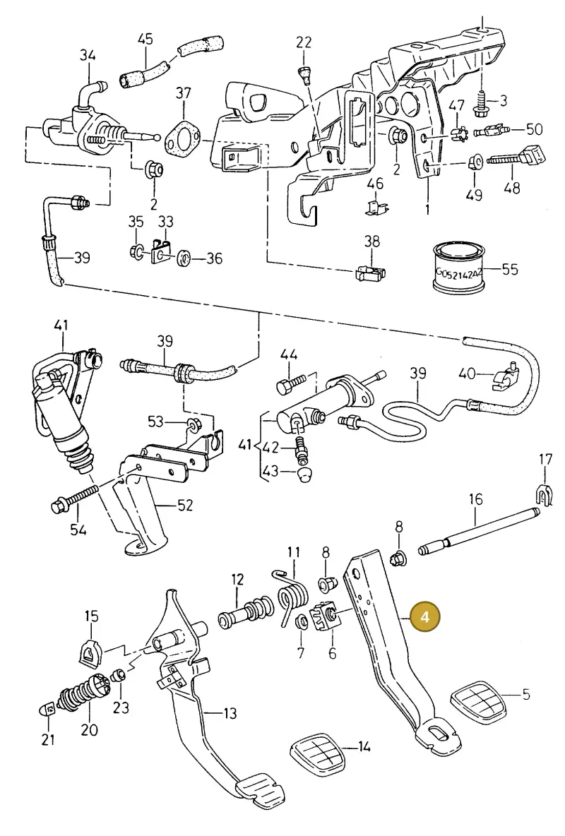 6N1721141A — SEAT CORDOBA/VARIO (1999-2002) diagram 242721250, position 4