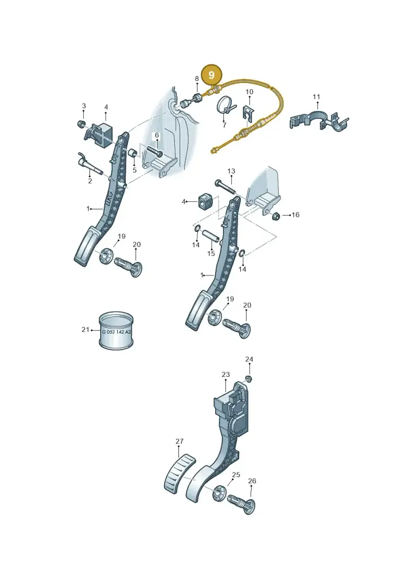 6N1721555K — SEAT AROSA (1997-2003) diagram 158721600, position 9
